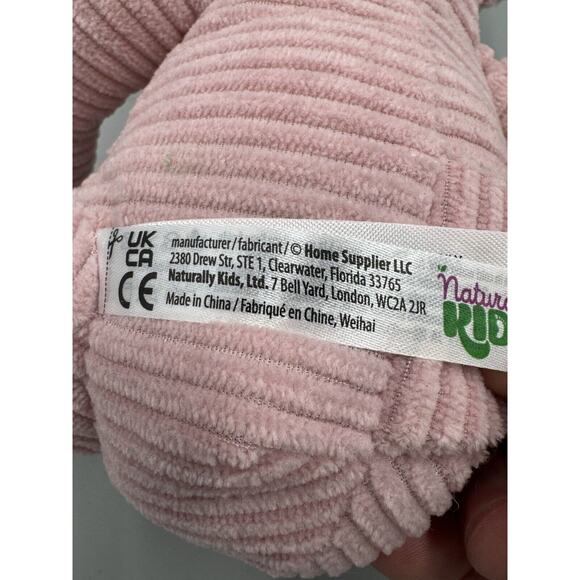 Naturally Kids Pink Plush Triceratops Dinosaur Stuffed Animal No Backpck 8” - Picture 8 of 11